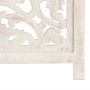 Hand-carved white mango wood 3-panel screen 120x165 cm by , Room dividers - Ref: Foro24-285336, Price: 151,86 €, Discount: %