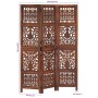 Hand-carved mango wood 3-panel screen in brown, measuring 120x165 cm. by , Room dividers - Ref: Foro24-285334, Price: 180,47 ...