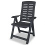 Reclining garden chairs, anthracite grey plastic, 2 units by vidaXL, Garden chairs - Ref: Foro24-43897, Price: 147,34 €, Disc...