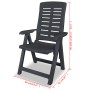 Reclining garden chairs, anthracite grey plastic, 2 units by vidaXL, Garden chairs - Ref: Foro24-43897, Price: 147,34 €, Disc...