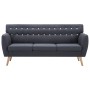 3-seater sofa upholstered in dark gray fabric 172x70x82 cm by vidaXL, Sofas - Ref: Foro24-247125, Price: 325,97 €, Discount: %