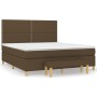 Box spring bed with dark brown fabric mattress 160x200 cm by , Beds and slatted bases - Ref: Foro24-3137088, Price: 617,99 €,...