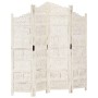 Screen 4 panels hand carved white mango wood 160x165 cm by , Room dividers - Ref: Foro24-285327, Price: 201,61 €, Discount: %