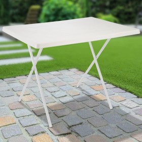 HI Mesa de camping plegable y ajustable blanca 80x60x51/61 cm de , Mobiliario de camping - Ref: Foro24-435288, Precio: 39,99 ...