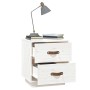 Solid white pine wood bedside table 40x34x45 cm by vidaXL, Nightstands - Ref: Foro24-818327, Price: 47,44 €, Discount: %