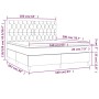 Box spring bed with dark brown fabric mattress 160x200 cm by , Beds and slatted bases - Ref: Foro24-3142588, Price: 628,20 €,...