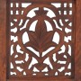 Screen 5 panels hand carved brown mango wood 200x165 cm by , Room dividers - Ref: Foro24-285335, Price: 274,66 €, Discount: %