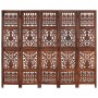 Screen 5 panels hand carved brown mango wood 200x165 cm by , Room dividers - Ref: Foro24-285335, Price: 274,66 €, Discount: %