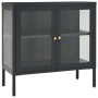 Anthracite gray steel and glass sideboard 70x35x70 cm by , Sideboards - Ref: Foro24-336066, Price: 149,99 €, Discount: %