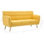 3-seater sofa upholstered in yellow fabric 172x70x82 cm by vidaXL, Sofas - Ref: Foro24-247127, Price: 341,99 €, Discount: %