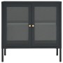 Anthracite gray steel and glass sideboard 70x35x70 cm by , Sideboards - Ref: Foro24-336066, Price: 149,99 €, Discount: %