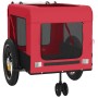 Haustier-Fahrradanhänger, Eisen-Oxford-Stoff, Rot, Schwarz von , Kinderwagen für Haustiere - Ref: Foro24-93929, Preis: 85,39 ...