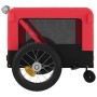 Haustier-Fahrradanhänger, Eisen-Oxford-Stoff, Rot, Schwarz von , Kinderwagen für Haustiere - Ref: Foro24-93929, Preis: 85,39 ...