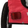 Haustier-Fahrradanhänger, Eisen-Oxford-Stoff, Rot, Schwarz von , Kinderwagen für Haustiere - Ref: Foro24-93929, Preis: 85,39 ...