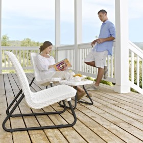 Keter Rio garden furniture set 3 pieces white by , Garden sets - Ref: Foro24-405985, Price: 210,99 €, Discount: %