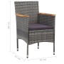 Juego de comedor de jardín de 5 piezas gris de , Conjuntos de jardín - Ref: Foro24-3071866, Precio: 417,90 €, Descuento: %