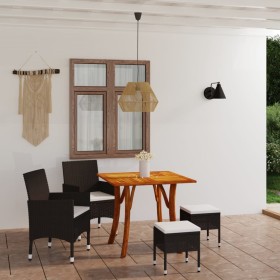 Brown 5-Piece Garden Dining Set by , Garden sets - Ref: Foro24-3071864, Price: 411,99 €, Discount: %