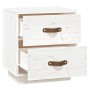 Mesita de noche madera maciza de pino blanco 40x34x45 cm de vidaXL, Mesitas de noche - Ref: Foro24-818327, Precio: 47,99 €, D...