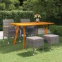 Juego de comedor de jardín de 5 piezas gris de , Conjuntos de jardín - Ref: Foro24-3072122, Precio: 514,99 €, Descuento: %