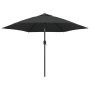 Garden umbrella with LED lights steel pole 300cm anthracite by vidaXL, Umbrellas - Ref: Foro24-44511, Price: 93,51 €, Discoun...