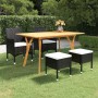 Juego de comedor de jardín de 5 piezas negro de , Conjuntos de jardín - Ref: Foro24-3072117, Precio: 459,12 €, Descuento: %