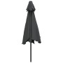 Garden umbrella with LED lights steel pole 300cm anthracite by vidaXL, Umbrellas - Ref: Foro24-44511, Price: 93,51 €, Discoun...