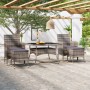 Garden dining set 5 pieces synthetic rattan gray tempered glass by , Garden sets - Ref: Foro24-3058349, Price: 428,73 €, Disc...