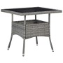 Set comedor jardín 5 pzas ratán sintético vidrio templado gris de , Conjuntos de jardín - Ref: Foro24-3058335, Precio: 338,52...