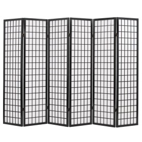 Folding screen with 6 Japanese style panels 240x170 cm black by vidaXL, Room dividers - Ref: Foro24-245900, Price: 209,99 €, ...