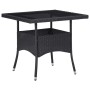 Set comedor jardín 5 pzas ratán sintético vidrio templado negro de , Conjuntos de jardín - Ref: Foro24-3058328, Precio: 321,9...