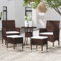 5-Piece Brown Synthetic Rattan Garden Furniture Set by , Garden sets - Ref: Foro24-3058471, Price: 247,92 €, Discount: %