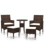 5-Piece Brown Synthetic Rattan Garden Furniture Set by , Garden sets - Ref: Foro24-3058471, Price: 247,92 €, Discount: %