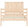 Bed frame with solid wood headboard 100x200 cm by , Beds and slatted bases - Ref: Foro24-3194756, Price: 111,99 €, Discount: %