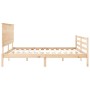 Estructura de cama con cabecero madera maciza 200x200 cm de , Camas y somieres - Ref: Foro24-3195241, Precio: 170,46 €, Descu...