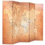 Folding room divider 200x170 cm world map yellow by vidaXL, Room dividers - Ref: Foro24-245879, Price: 124,56 €, Discount: %