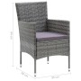 Juego muebles jardín 7 pzas con cojines ratán sintético gris de , Conjuntos de jardín - Ref: Foro24-3095025, Precio: 654,90 €...