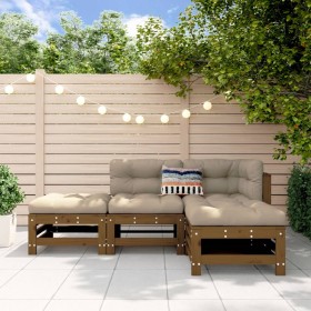 Garden furniture set 4 pieces solid honey brown pine wood by , Garden sets - Ref: Foro24-3186504, Price: 251,16 €, Discount: %