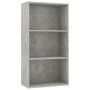 3-tier concrete gray plywood shelf 60x30x114cm by , Bookcases and shelves - Ref: Foro24-800976, Price: 80,99 €, Discount: %