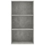 3-tier concrete gray plywood shelf 60x30x114cm by , Bookcases and shelves - Ref: Foro24-800976, Price: 80,99 €, Discount: %