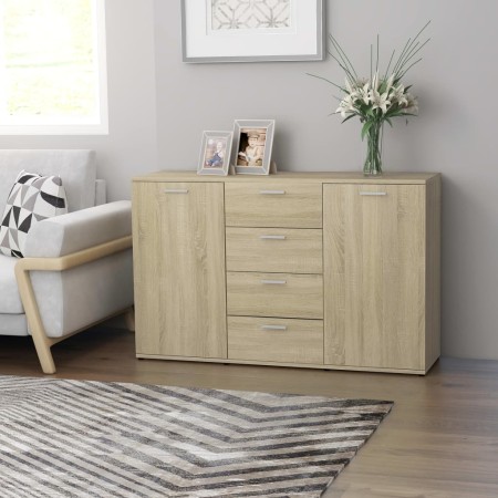 Sideboard aus Sonoma-Eichensperrholz, 120 x 35 x 75 cm von , Sideboards - Ref: Foro24-801331, Preis: 166,99 €, Rabatt: %