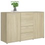 Aparador madera contrachapada color roble Sonoma 120x35x75 cm de , Aparadores - Ref: Foro24-801331, Precio: 162,49 €, Descuen...