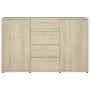 Aparador madera contrachapada color roble Sonoma 120x35x75 cm de , Aparadores - Ref: Foro24-801331, Precio: 162,49 €, Descuen...