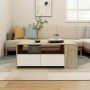 White and Sonoma plywood coffee table 102x55x45cm by , Coffee table - Ref: Foro24-810922, Price: 107,64 €, Discount: %