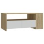 White and Sonoma plywood coffee table 102x55x45cm by , Coffee table - Ref: Foro24-810922, Price: 107,64 €, Discount: %