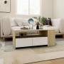 White and Sonoma plywood coffee table 102x55x45cm by , Coffee table - Ref: Foro24-810922, Price: 107,64 €, Discount: %