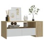 White and Sonoma plywood coffee table 102x55x45cm by , Coffee table - Ref: Foro24-810922, Price: 107,64 €, Discount: %