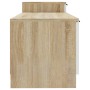 White and oak plywood TV cabinet 158.5x36x45 cm by , TV Furniture - Ref: Foro24-811489, Price: 96,21 €, Discount: %