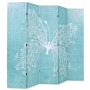 Folding screen divider 200x170 cm blue butterfly by vidaXL, Room dividers - Ref: Foro24-245887, Price: 124,56 €, Discount: %