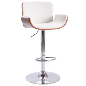 White synthetic leather kitchen stool by , Kitchen stools - Ref: Foro24-287376, Price: 153,99 €, Discount: %