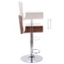 White synthetic leather kitchen stool by , Kitchen stools - Ref: Foro24-287376, Price: 144,12 €, Discount: %